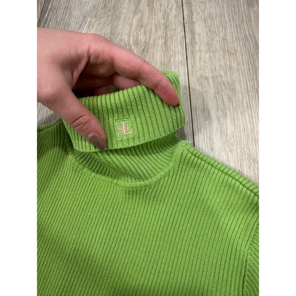 Lauren Ralph Lauren Vintage Green Cotton Turtle neck - Picture 5 of 7